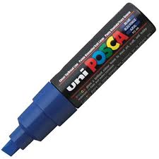 Marker Chisel Tip 8.0mm Dark Blue POSCA Uni